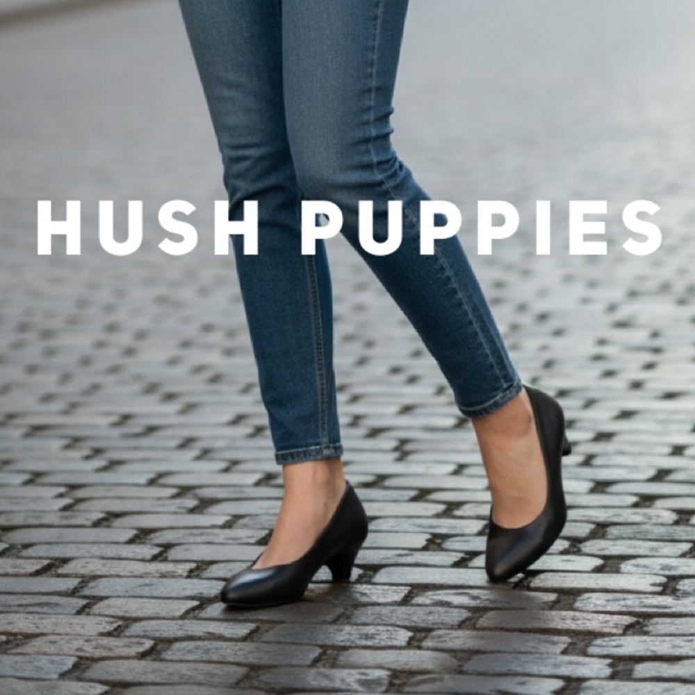 NEW Hush Puppy Low Heel Navy Alesia Comfort Pump Wize 8.5 Narrow